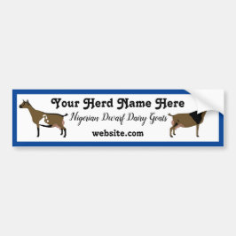Personlig Nigerian Dwarf Dairy Goat Bumper Stic Bildekal