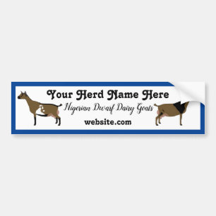 Personlig Nigerian Dwarf Dairy Goat Bumper Stic Bildekal