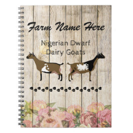 Personlig Nigerian Dwarf Dairy Goat Farm Anteckningsbok