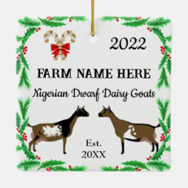 Personlig Nigerian Dwarf Dairy Goat jul Julgransprydnad Keramik