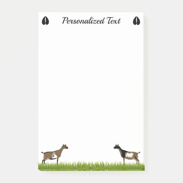 Personlig Nigerian Dwarf Dairy Goat Post-it Block (Framsida)