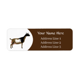 Personlig Nigerian Dwarf Dairy Goat Returadress Etikett