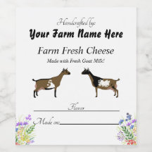 Personlig Nigerian Dwarf Goat Cheese Label