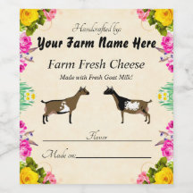 Personlig Nigerian Dwarf Goat Cheese Label