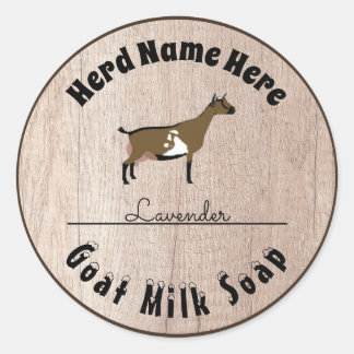 Personlig Nigerian Dwarf Goat Mjölk Soap Runt Klistermärke