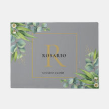 Personlig Nimbus Grått Guld Monogram