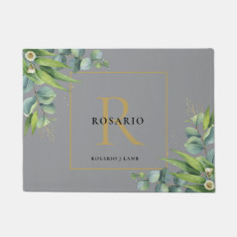 Personlig Nimbus Grått Guld Monogram