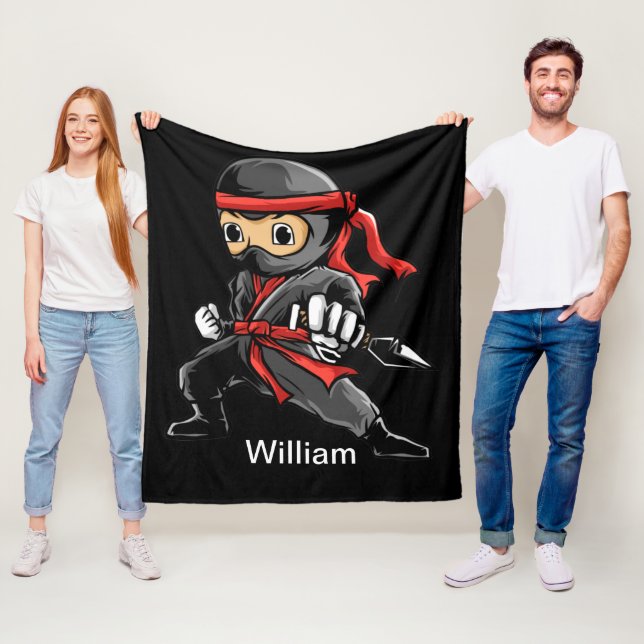 Personlig Ninja Fleece Blanket (På plats)