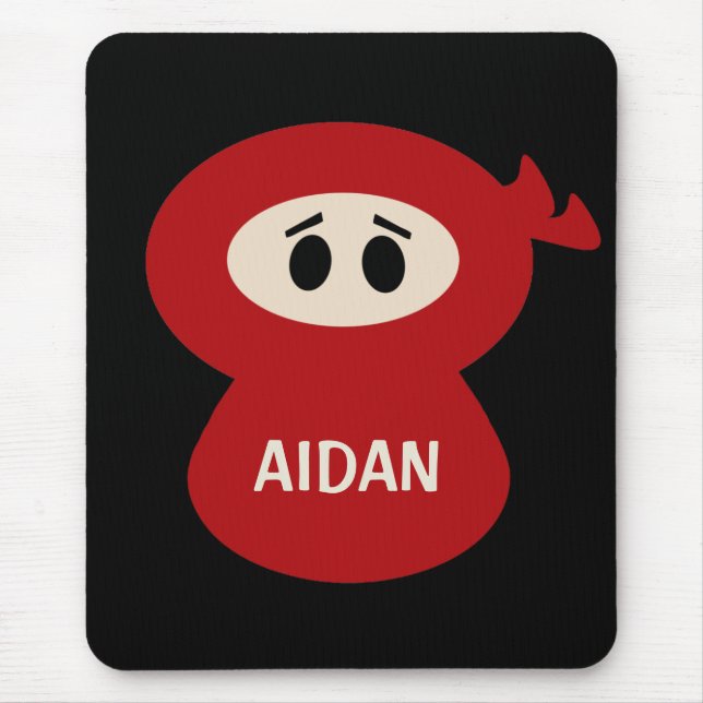 Personlig Ninja Mousepad för barn Musmatta (Framsidan)