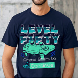 Personlig nivå 50 Retro-spel 50:e födelsedagen T Shirt