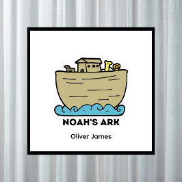 Personlig Noahs Ark Boy's Namn Poster