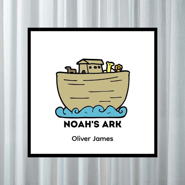 Personlig Noahs Ark Boy's Namn Poster (Skapare uppladdad)