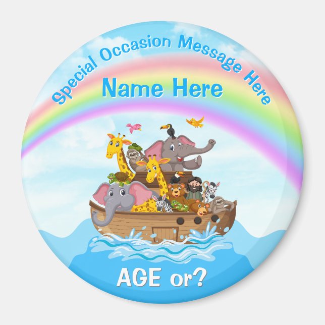 Personlig, Noahs Ark Party favors, Noahs Ark Magnet (Framsidan)