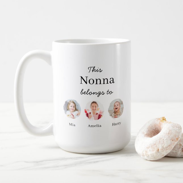 Personlig Nonna-gåva  Kaffemugg (Med munk)