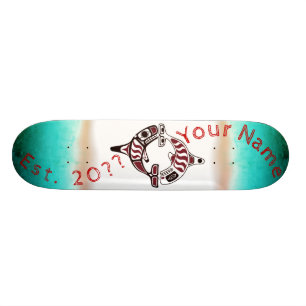 Personlig nordvästra Kusten Duel Killer Whale Mini Skateboard Bräda 18,5 Cm