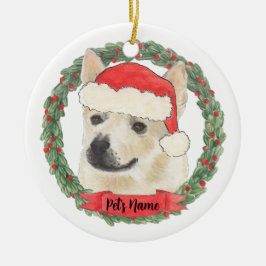 Personlig Norsk Buhund Jul Julgransprydnad Keramik