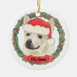 Personlig Norsk Buhund Jul Julgransprydnad Keramik