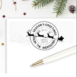 Personlig North Pole Family Mail Frimärke Stämpel