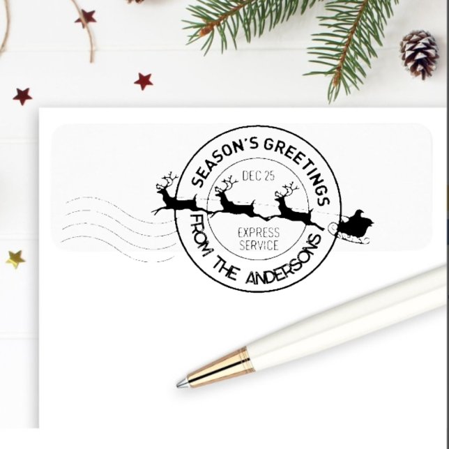Personlig North Pole Family Mail Frimärke Stämpel (Skapare uppladdad)