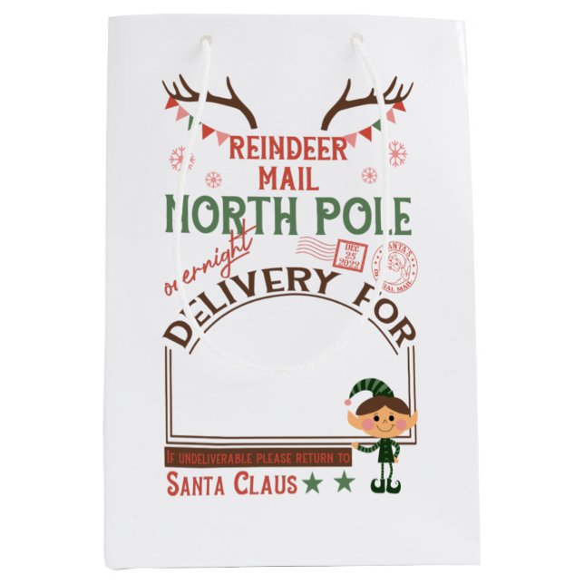 Personlig North Pole Reindeer Mail (Framsidan)