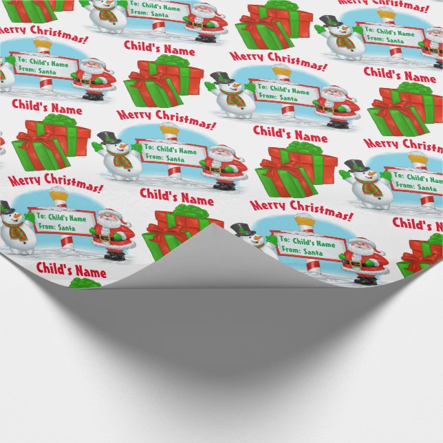 Personlig North Pole Santa! Presentpapper (Hörn)