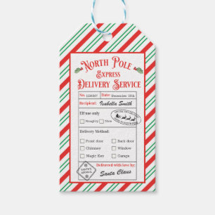 Personlig North Pole Speciell Delivery Santa Presentetikett