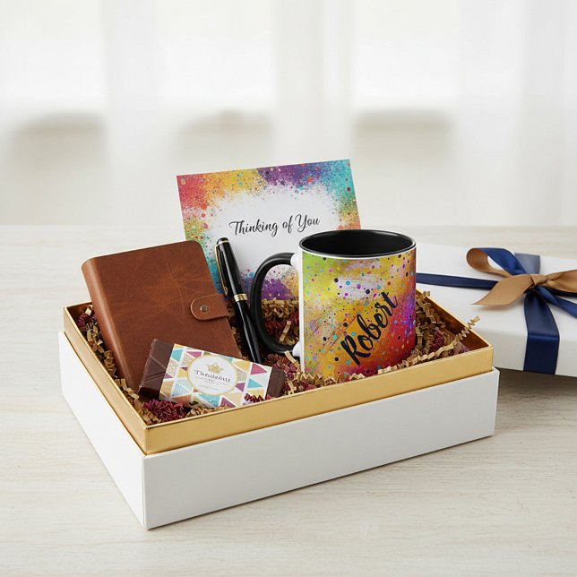 Personlig notbladskaffe kopp med sliten färg (Skapare uppladdad)