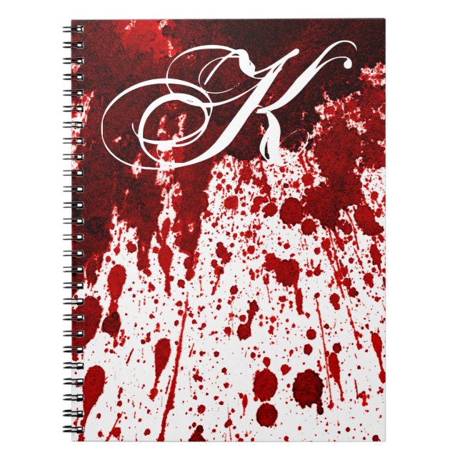 Personlig Note Bok Blood Splatter Vampire Goth Anteckningsbok (Framsidan)