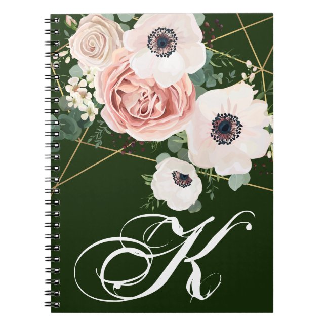 Personlig Note Bok Geometric Garden Ro Hunte Anteckningsbok (Framsidan)