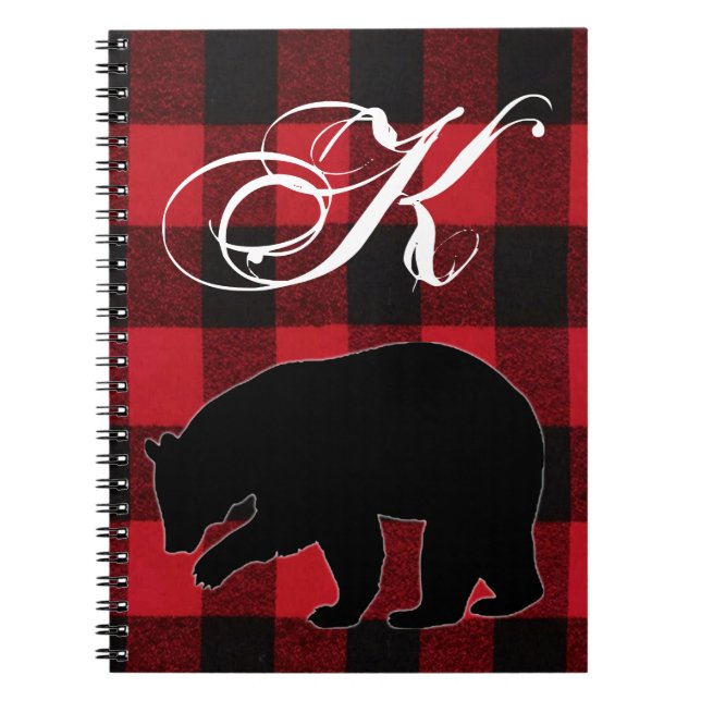 Personlig Note Bok Red Buffalo Play Bear Blac Anteckningsbok (Framsidan)