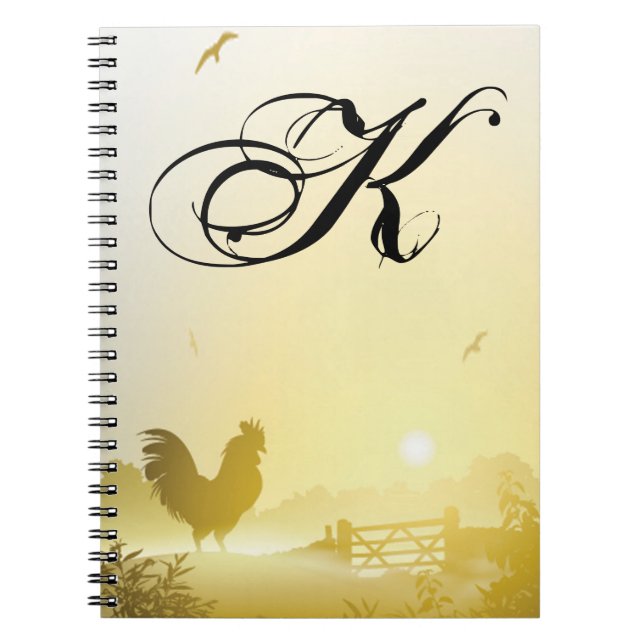 Personlig Note Bok Sunny Morning Farm Land Anteckningsbok (Framsidan)