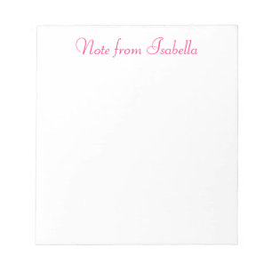 Personlig Note från Isabella Anteckningsblock