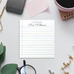 Personlig Note from Teacher-LCD Pappert Anteckning Anteckningsblock<br><div class="desc">Personlig Note from Teacher Lining Papper Anteckningsblock. Min Personlig Note from Teacher Pencil Note Pad är en underbar gåva till Din favoritlärare. Anpassa med en namn för en unik gåva. Läraranteckningar dynor gör underbara helgdag eller årsskiftet. Utformningsfunktionerna är pappra. Andra tillgängliga alternativ för Färg.</div>