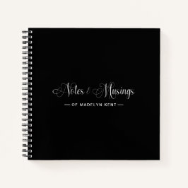 Personlig Notes & Musings Black i elegant Script
