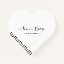 Personlig Notes & Musings Heart för elegant Script