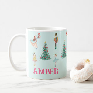 Personlig nötknäppare & ballerina Söt jul Kaffemugg