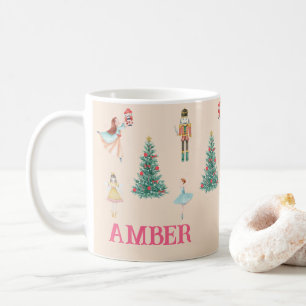 Personlig nötknäppare & ballerina Söt jul Kaffemugg
