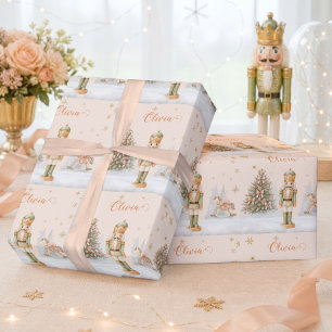 Personlig nötknäppare prins och julgran presentpapper