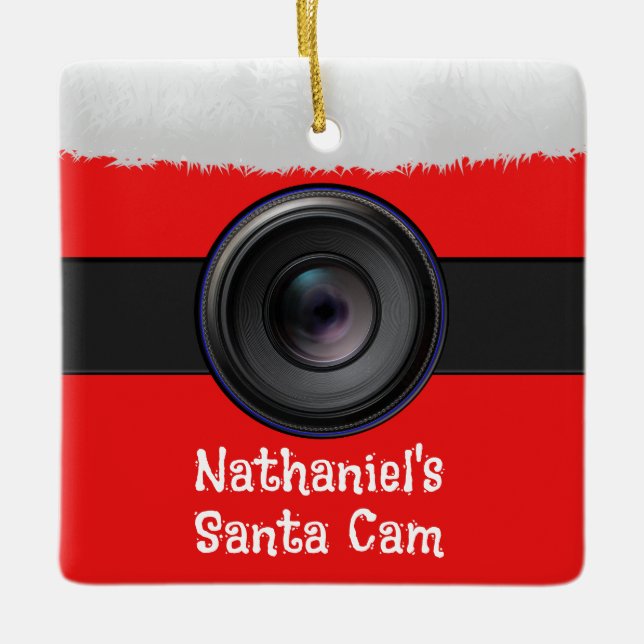 Personlig Novelty Santa Camera Julgransprydnad Keramik (Framsida)