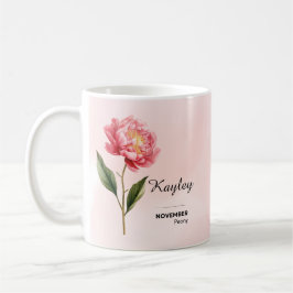 Personlig November Flower Mugg