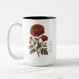 Personlig november födelsemånad blomma kopp