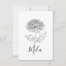 Personlig novemberkrysantemum födelsedagsblomma