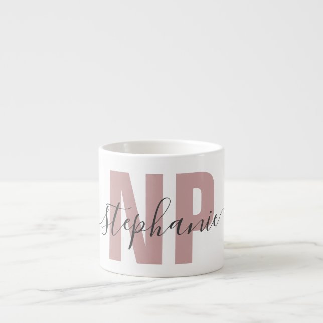 Personlig NP Nurse Practister Studenten Chic Espressomugg (Framsidan)