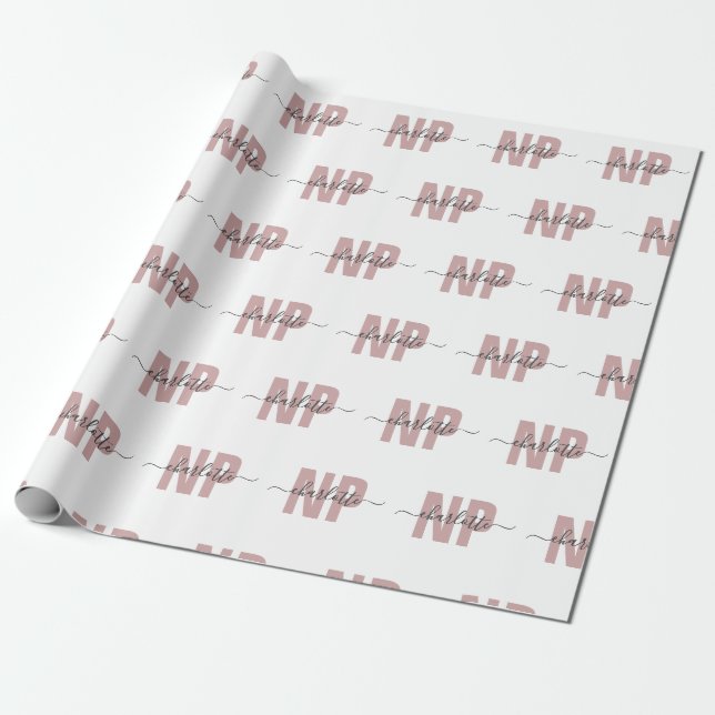 Personlig NP Nurse Practister Studenten Chic Presentpapper (Utrullad)