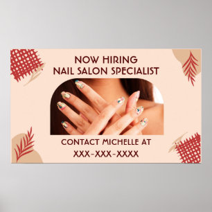 Personlig nu söker vi nagelsalongsspecialist poster