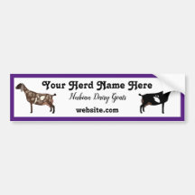 Personlig Nubian Dairy Goat Bumper Sticker