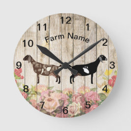 Personlig Nubian Dairy Goat Farm Round Clock Rund Klocka