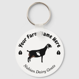 Personlig Nubian Dairy Goat Nyckelring
