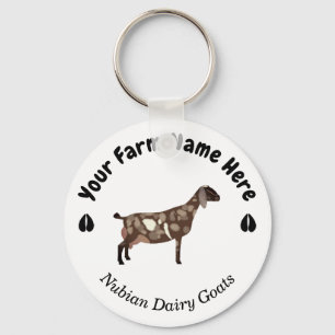 Personlig Nubian Dairy Goat Nyckelring