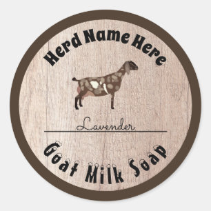Personlig Nubian Goat Mjölk Soap Runt Klistermärke